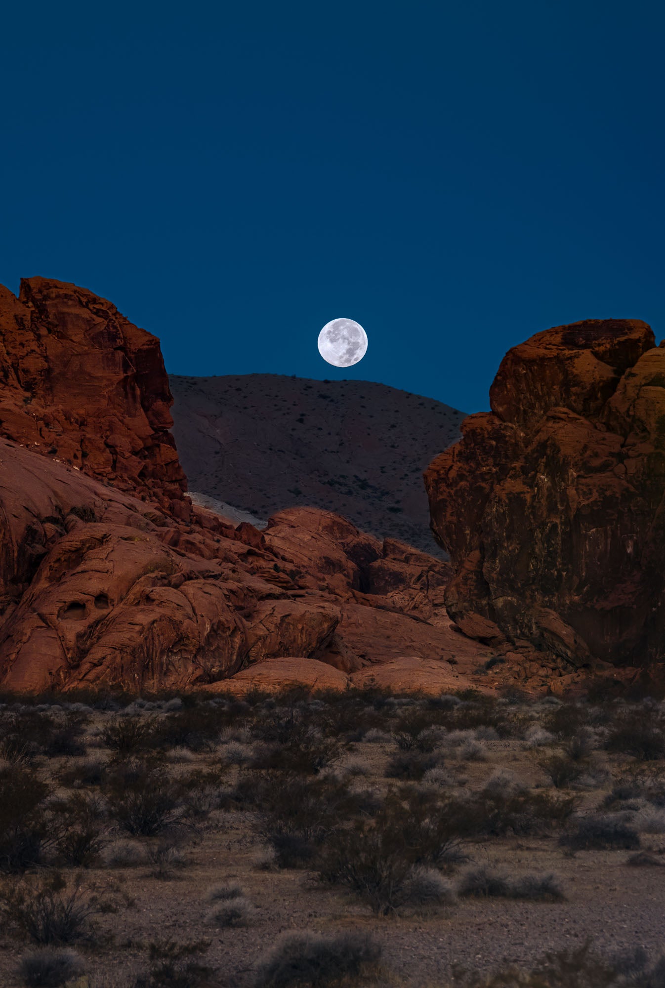 Moonrise over Valley of Fire